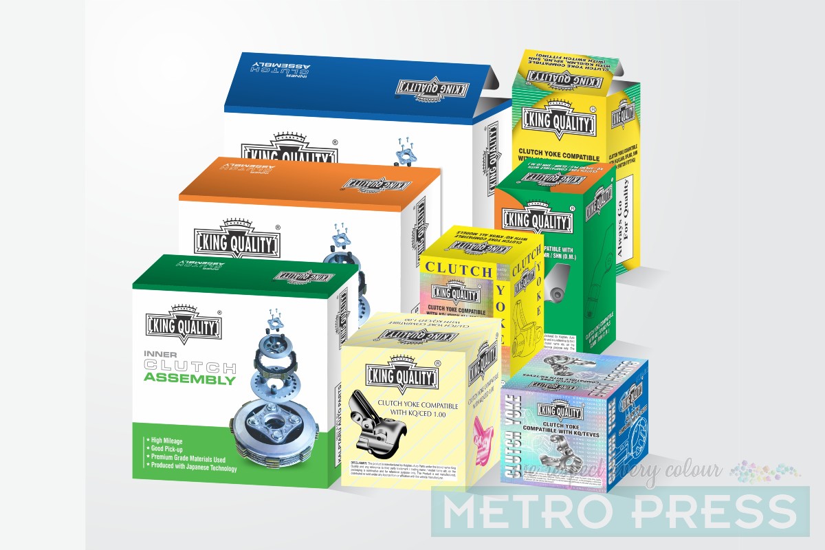 Two Wheeler Auto Parts packaging boxes